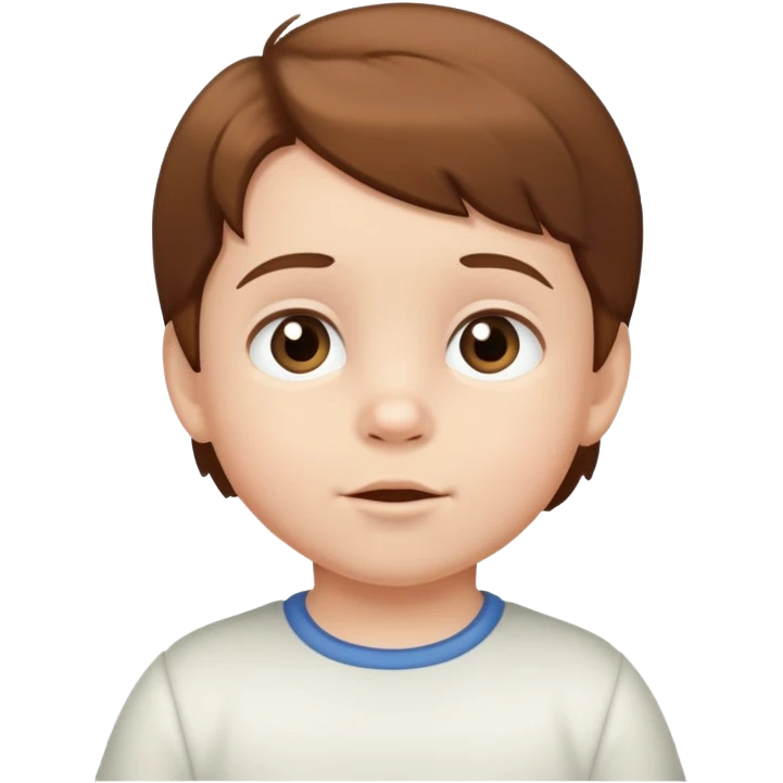 White toddler brown hair emoji