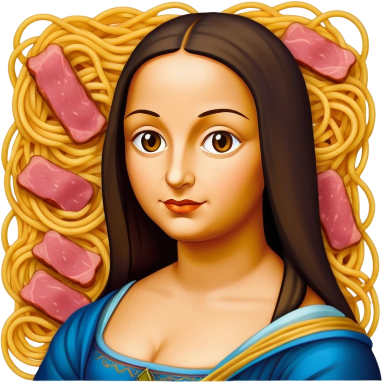 pop art monalisa SPAM meat spaghettio slop  emoji