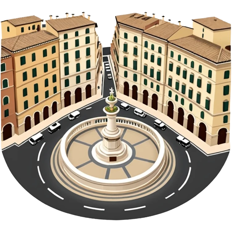 piazza di spagna with barcaccia view from up above
no square style no frame png style 
no squared only building emoji