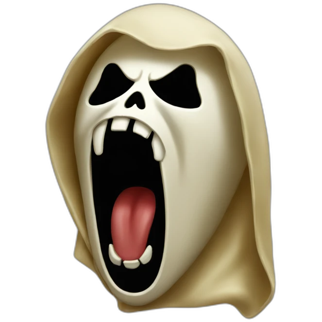 Ghostface scream. emoji