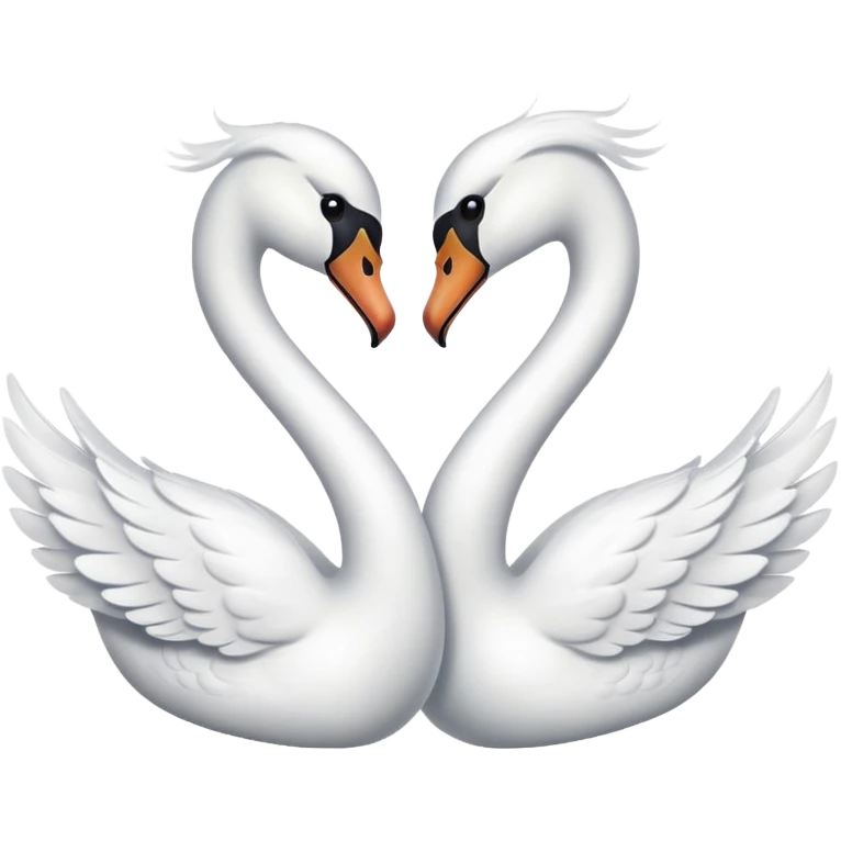 Two swan making a heart 💗 emoji emoji