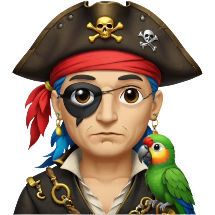 pirate and parrot emoji