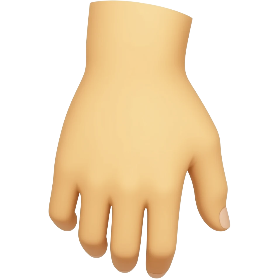 limp wrist gay hand emoji basic yellow color like 🫳🏼 but hanging down at wrist side view emoji