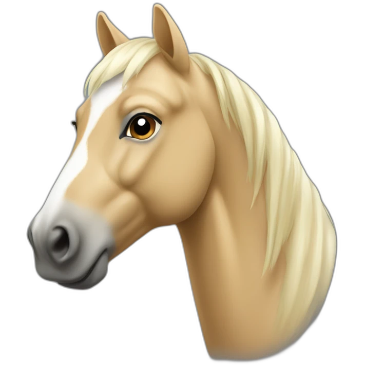 cheval blond et blanc emoji