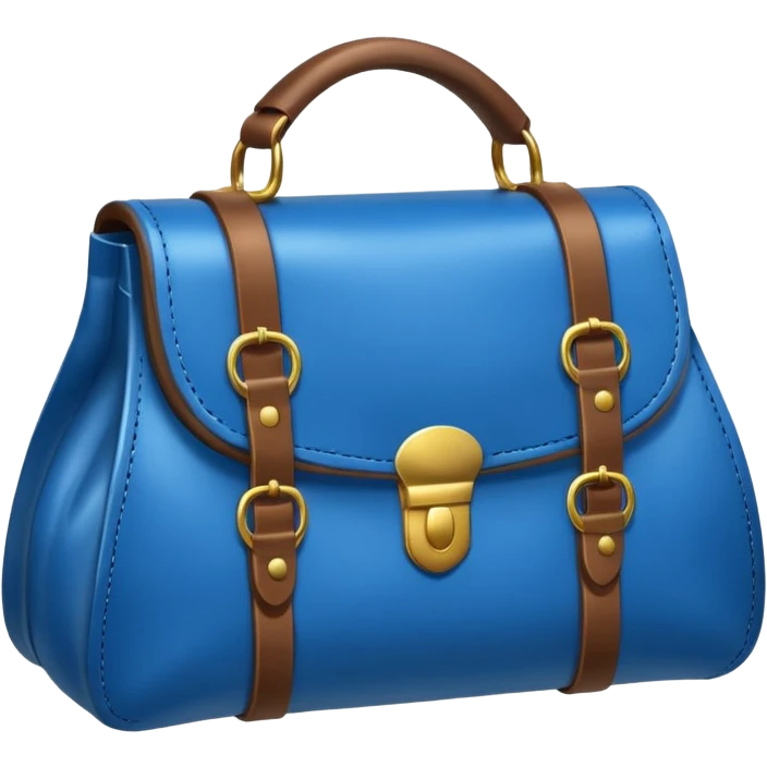blue coins inside a leather bag  emoji