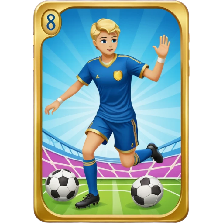 carta dei tarocchi magic che gioca a calcio emoji