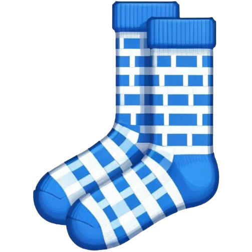 A pair of socks emoji, drawn with an 8-bit pixelated look, similar to early video game sprites. emoji