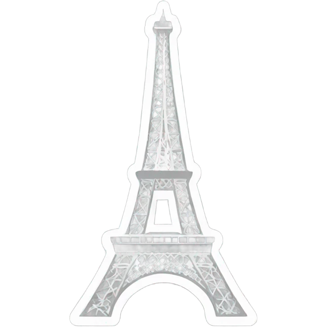 Eiffel Tower colour white emoji