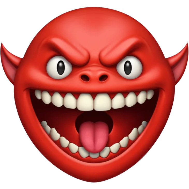 drooling evil sharp teeth monster mouth lips  emoji