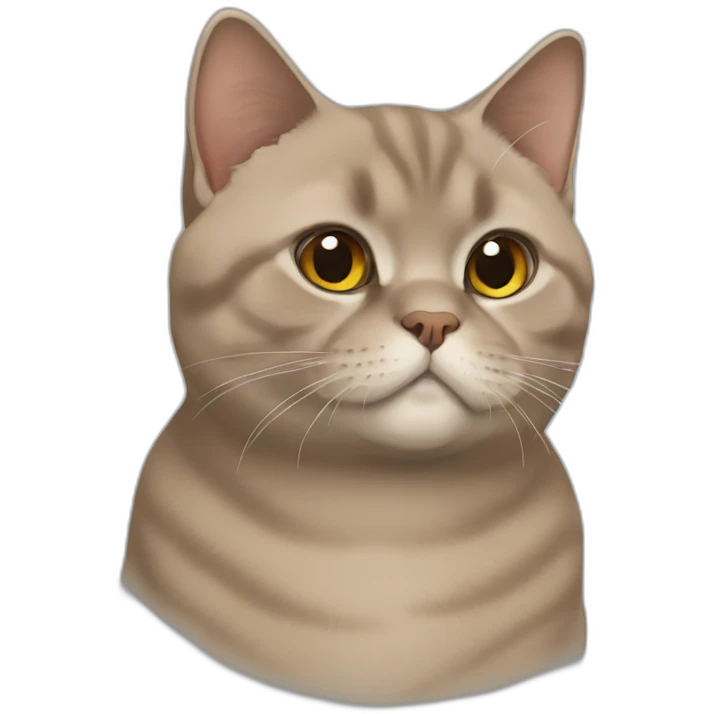 Brown british shorthair cat emoji