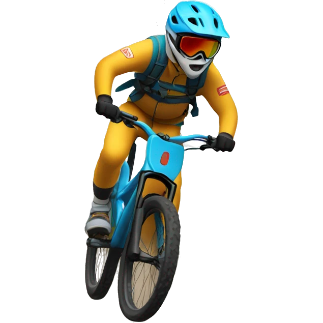 downhill mountain biking emoji
