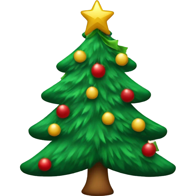 Christmas tree with bow on it emoji