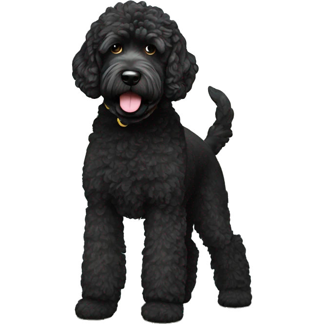 Millie Black Portuguese Water Dog emoji