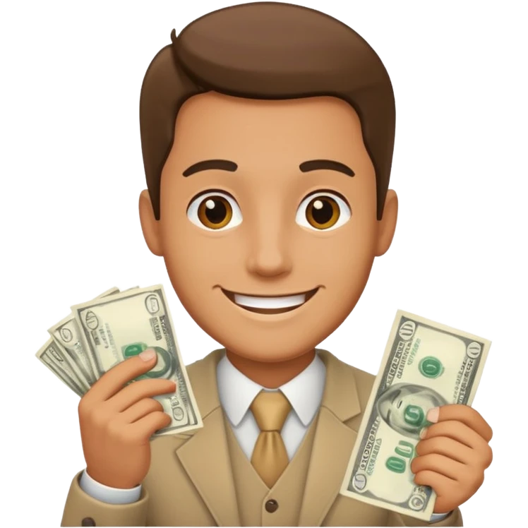 Maintenance guy with money emoji