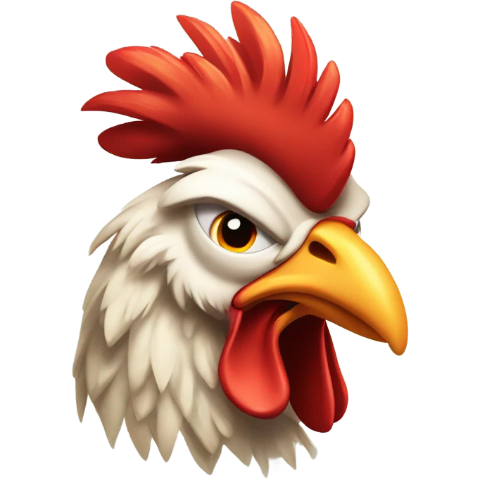 Angry jiujitsu red rooster emoji