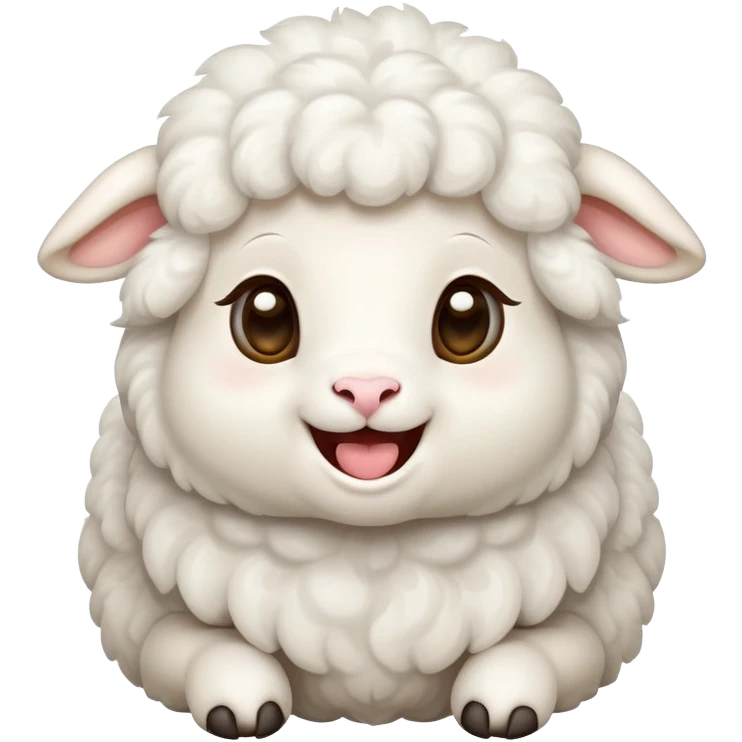 cute lamb with mystical aura laughing emoji