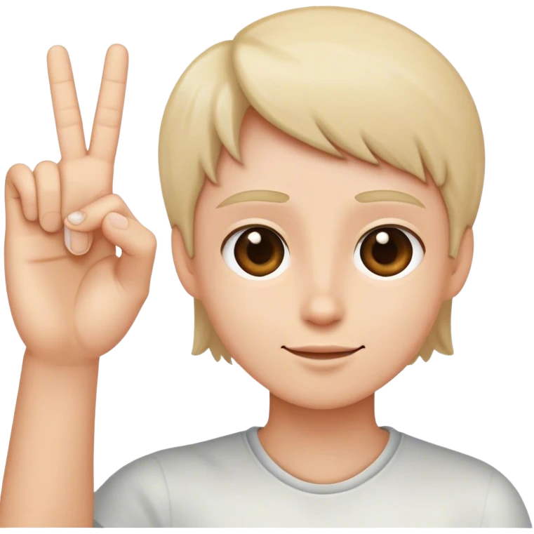 faire un V avec ses doigts emoji