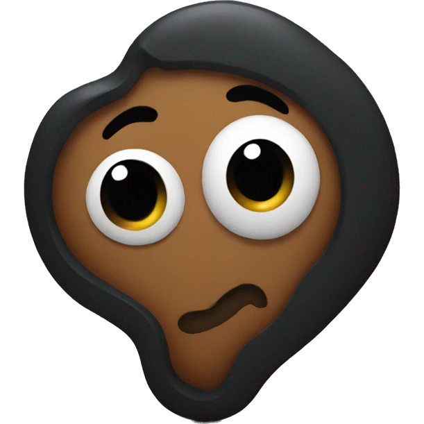 A big black peanut emoji