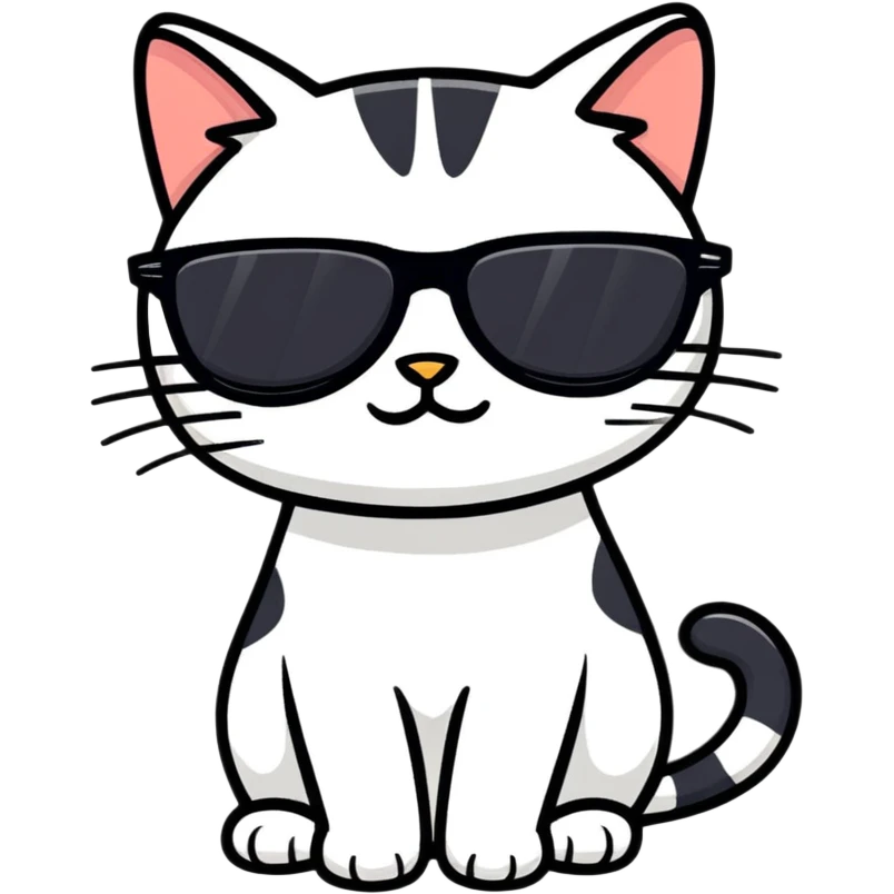 Cat with sunglasses emoji