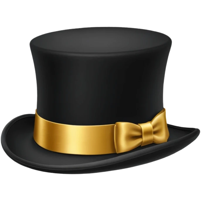 top hat with "$" print emoji
