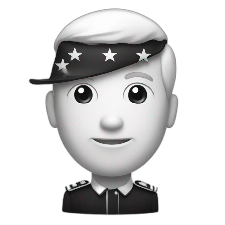 Bandera blanco y negro emoji