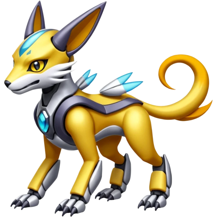 Meloetta-Renamon-Wargreymon-Protogen-Pokémon-Digimon-Fakémon-fusion-hybrid-creature emoji