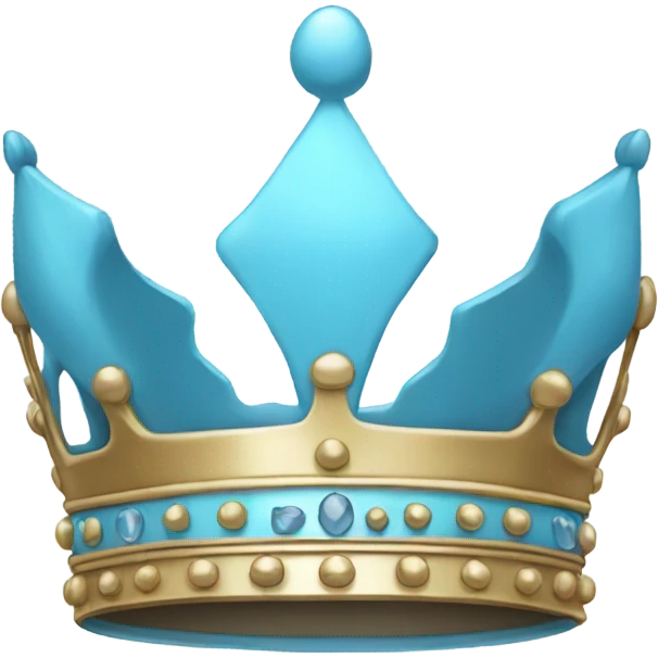 Light blue crown emoji