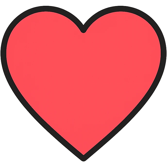 color outline icon of a heart emoji