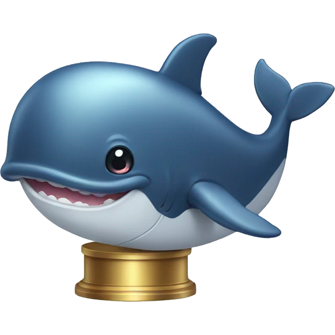 Baby whale with YouTube trophy emoji