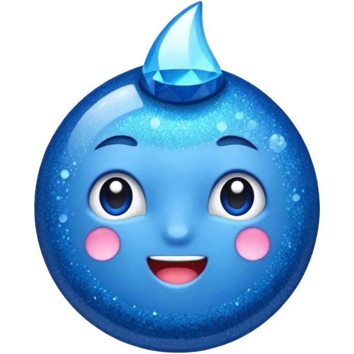 синяя блеск emoji