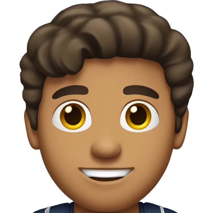 Brunette man, with tan skin, wearing a Houstons Texans emoji