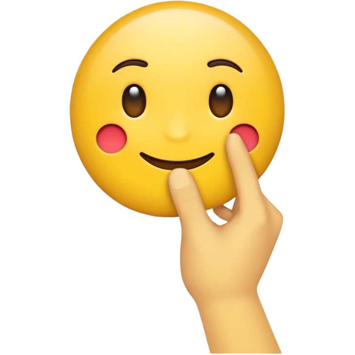 A emoji turning away from the hand emoji