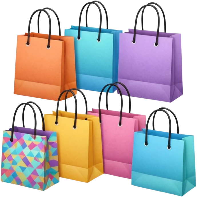 aesthetic shopping bags emoji