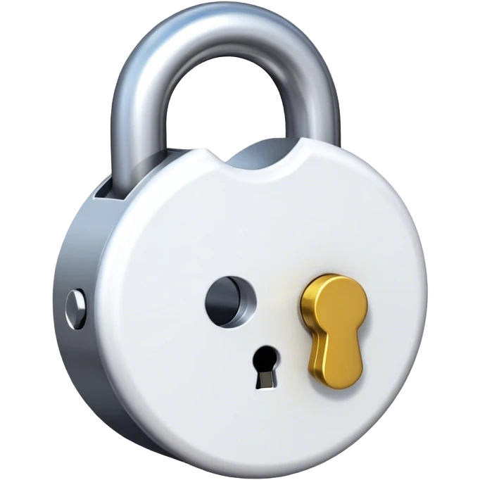 white lock emoji