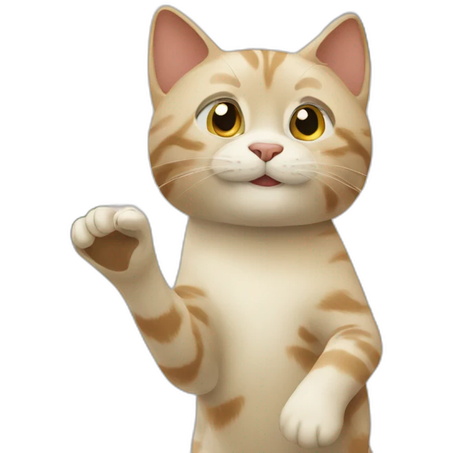 cats being neighbors that say hello and wave emoji