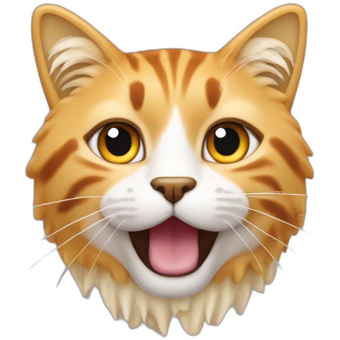 Poutine sur un chat emoji