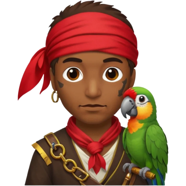 pirate and parrot emoji