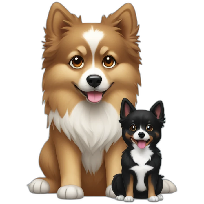 pomsky-black-dog-and-cocker-dog emoji