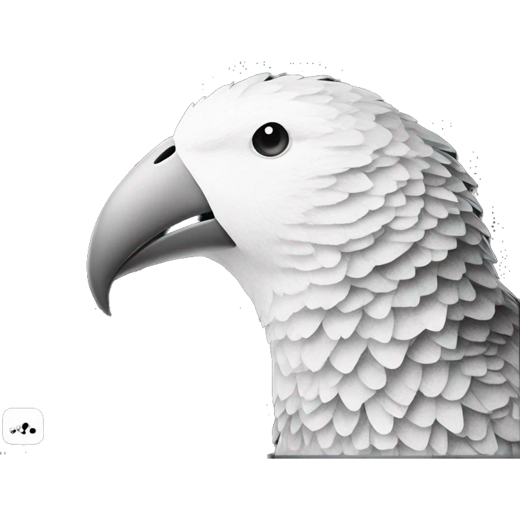 bird with monochrome tongue emoji