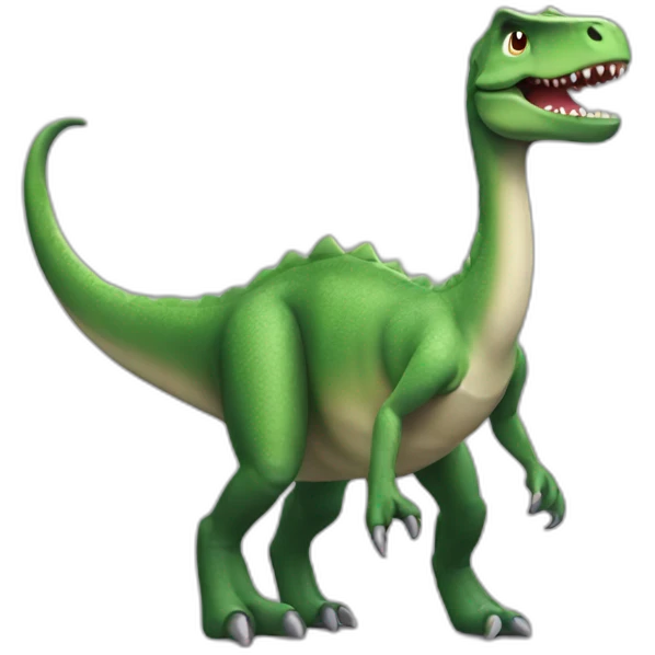 Dinosaurio con instrumento emoji