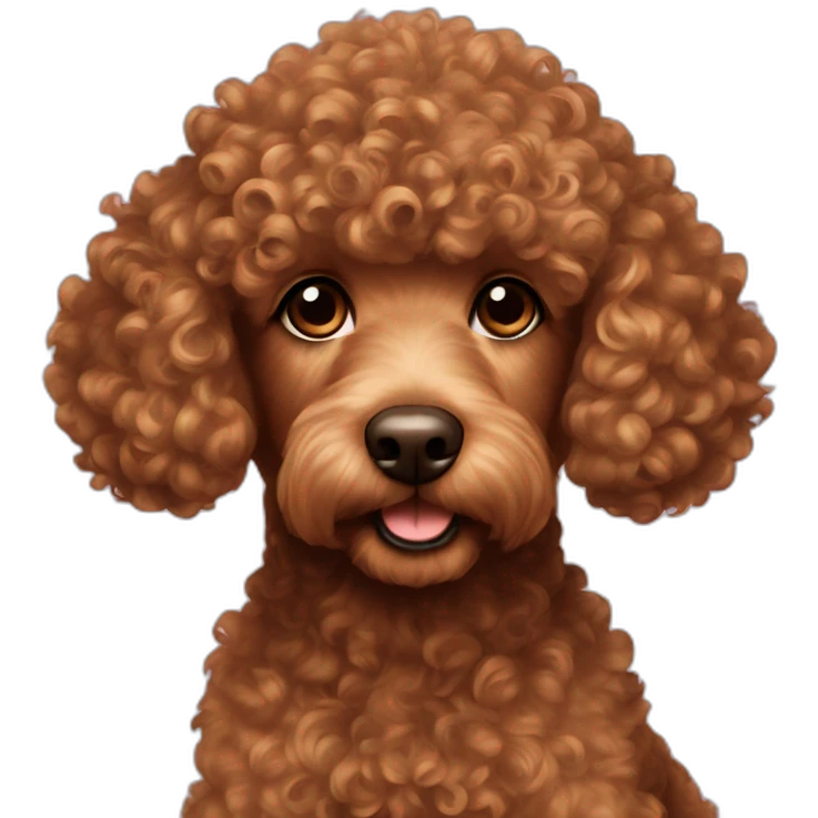 curly hair-poodle-brown emoji