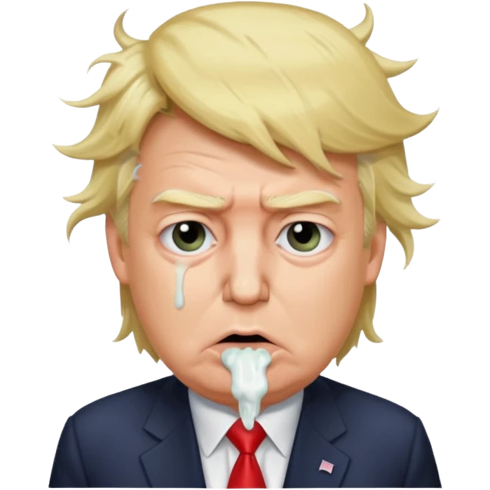 Trumps head vomiting  emoji