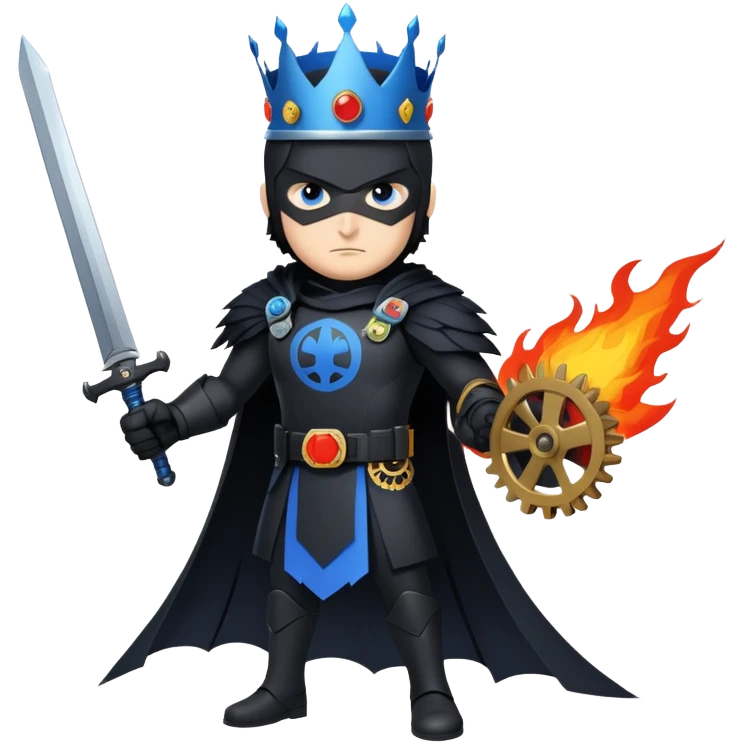 🗡️🖤💙🐦‍⬛👑🦸🦹🤺⚙️💾🔥🥋 emoji