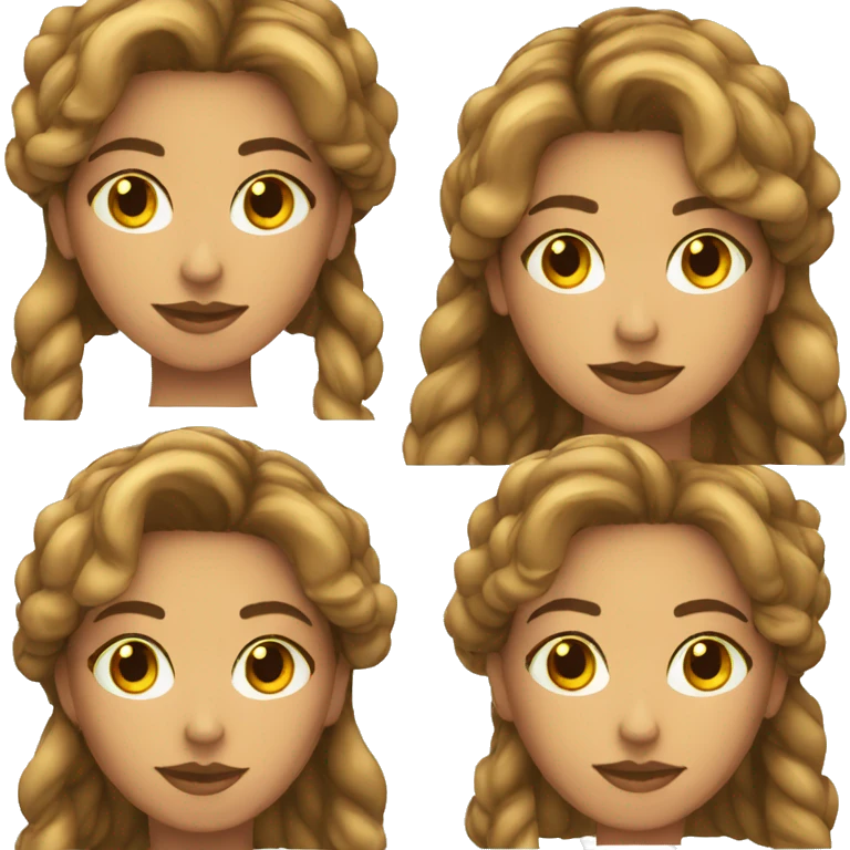chica joven morena pelo largo  emoji