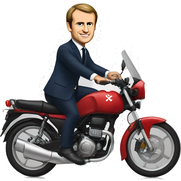 Macron on the bike emoji