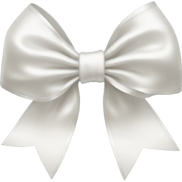 white satin bow emoji