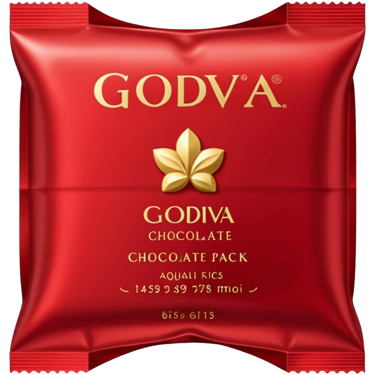 Godiva chocolate packet that is red emoji