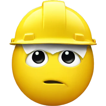 a lemon with a construction helmet emoji