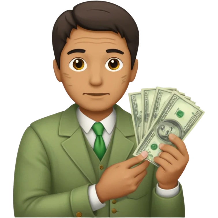 man holding money emoji