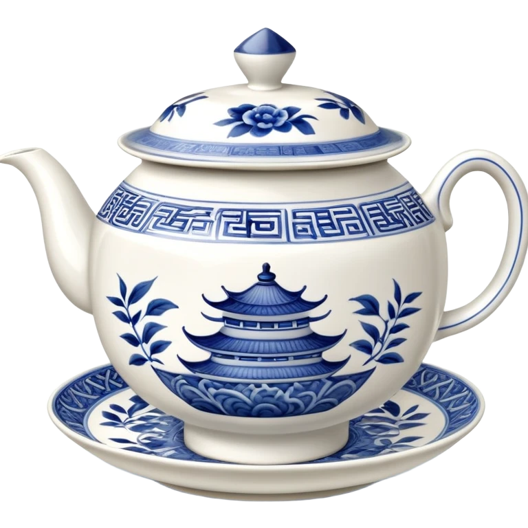 blue Chinese tea gaiwan  emoji